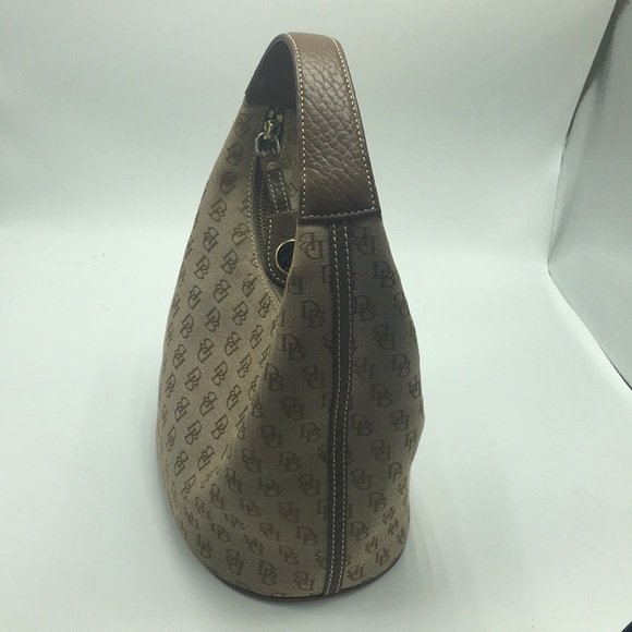 Dooney & Bourke Bucket Signature Tan Brown Hobo - Picture 3 of 8